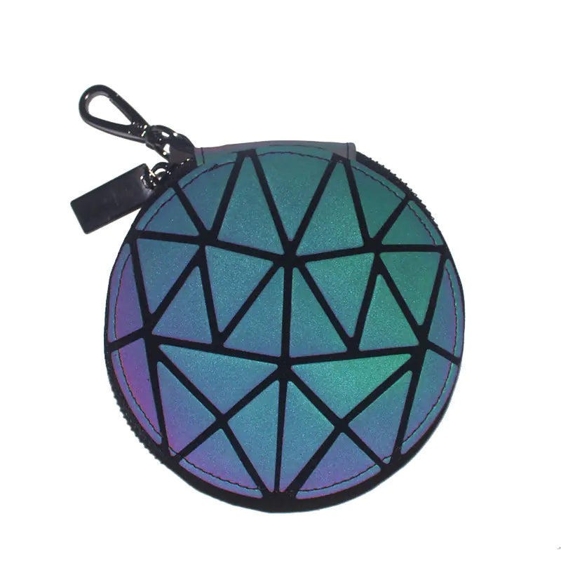 Luminous Mini Bag with Geometric Rhombus Design