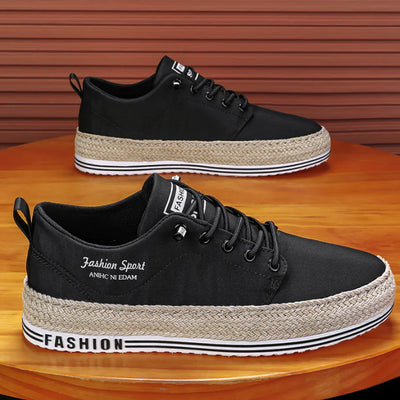 Men's Low-Top Trendy Canvas Running Shoes - Breathable