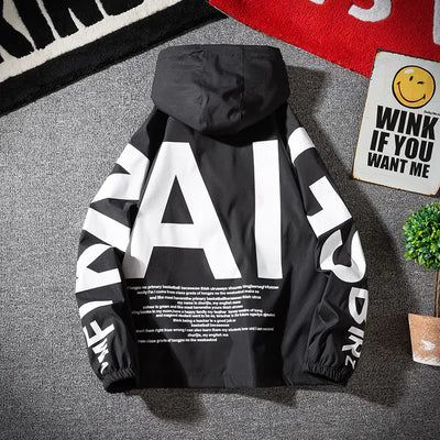 Hip Hop Floral Work Jacket for Men - Trendy Oversized Style