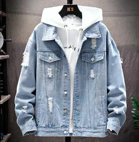 TKPA2019 Autumn/Winter Street Style Ripped Denim Jacket