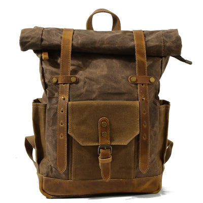 Retro Contrast Color Waterproof Backpack