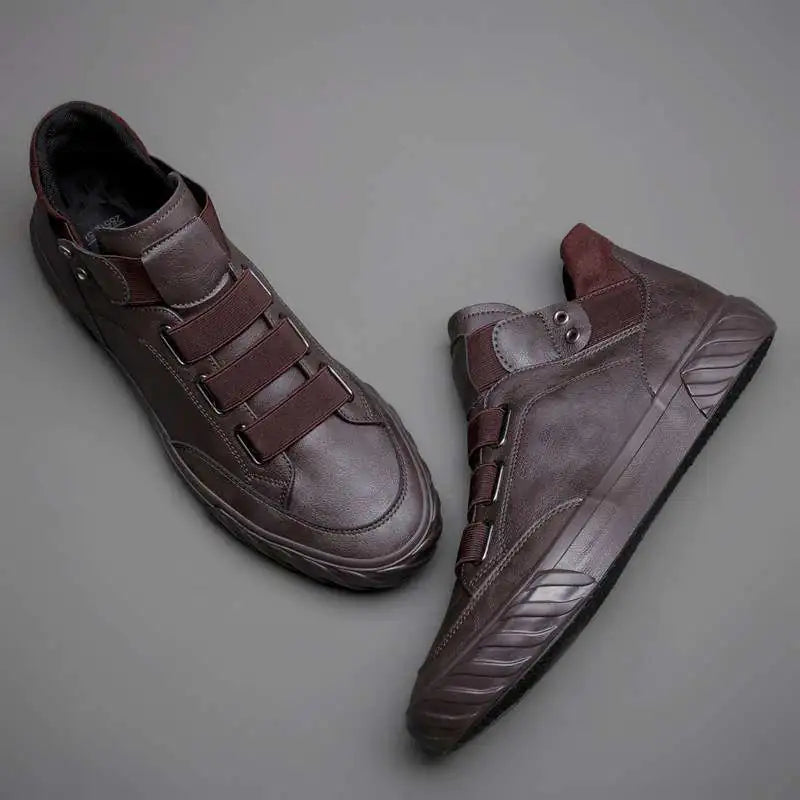 Men's High-Top Leather Korean Fashion Martin Boots