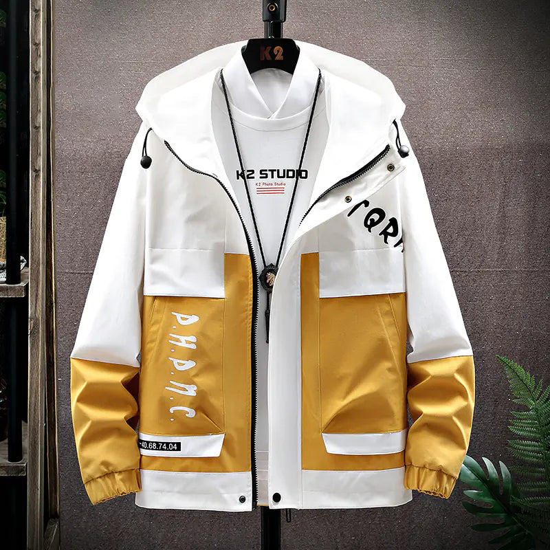 Men's Spring Work Jacket, Denim Coat, Korean Style