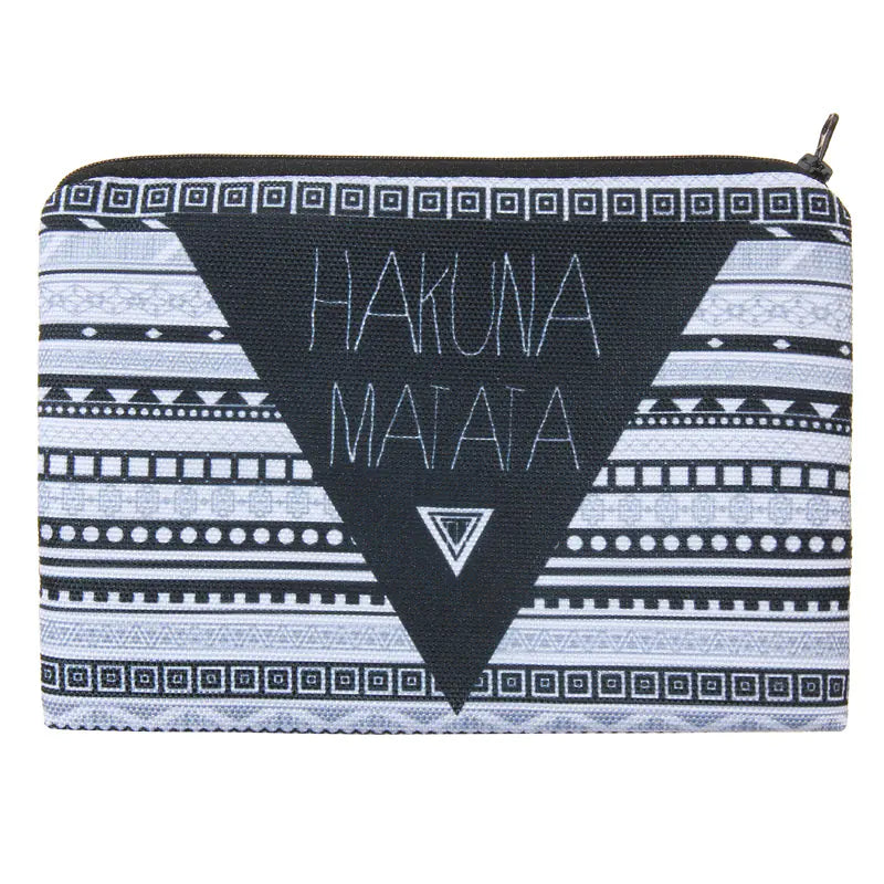 Geometric Pattern Makeup Bag - Large Travel Toiletry Case