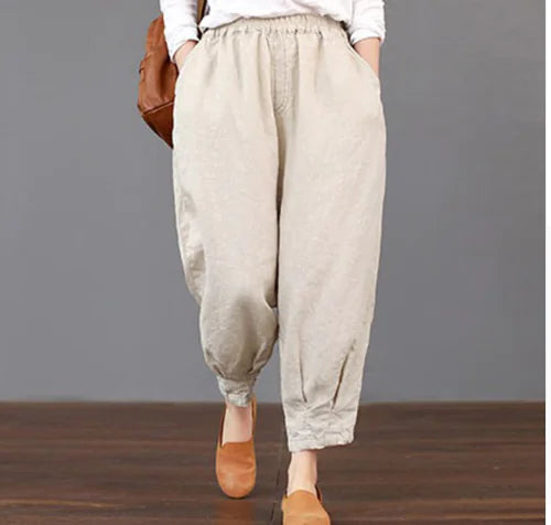 Slim Fit Harem Pants - Versatile Artistic Style