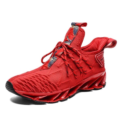 Hip-Hop Trend Men's Running Shoes - Breathable Knit Design