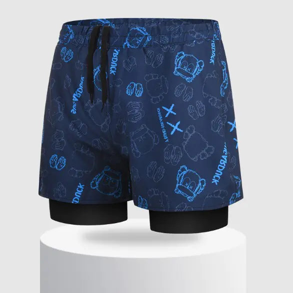 Stitching Camouflage Five-Point Hip-Hop Casual Pants