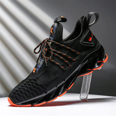 Hip-Hop Trend Men's Running Shoes - Breathable Knit Design