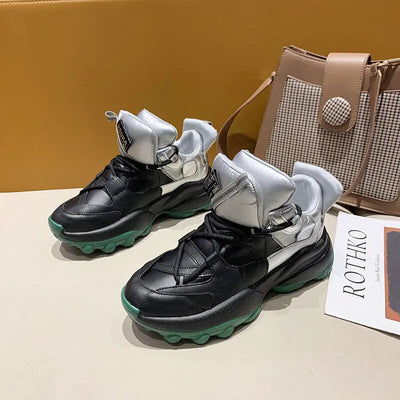 Fashionable Color Block Chunky Sole Sneakers for Women